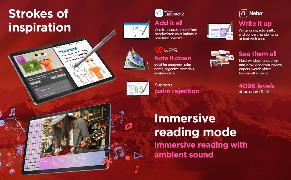A close-up of an iPad displaying music notes as a user follows along. A close-up of an iPad displaying music notes as a user follows along.