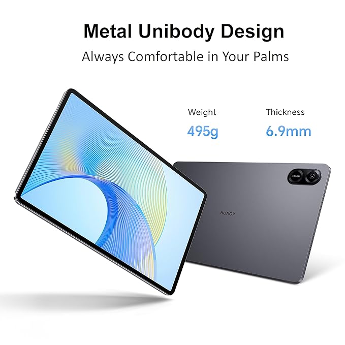 The sleek metal unibody design offers a premium feel and comfortable handling.